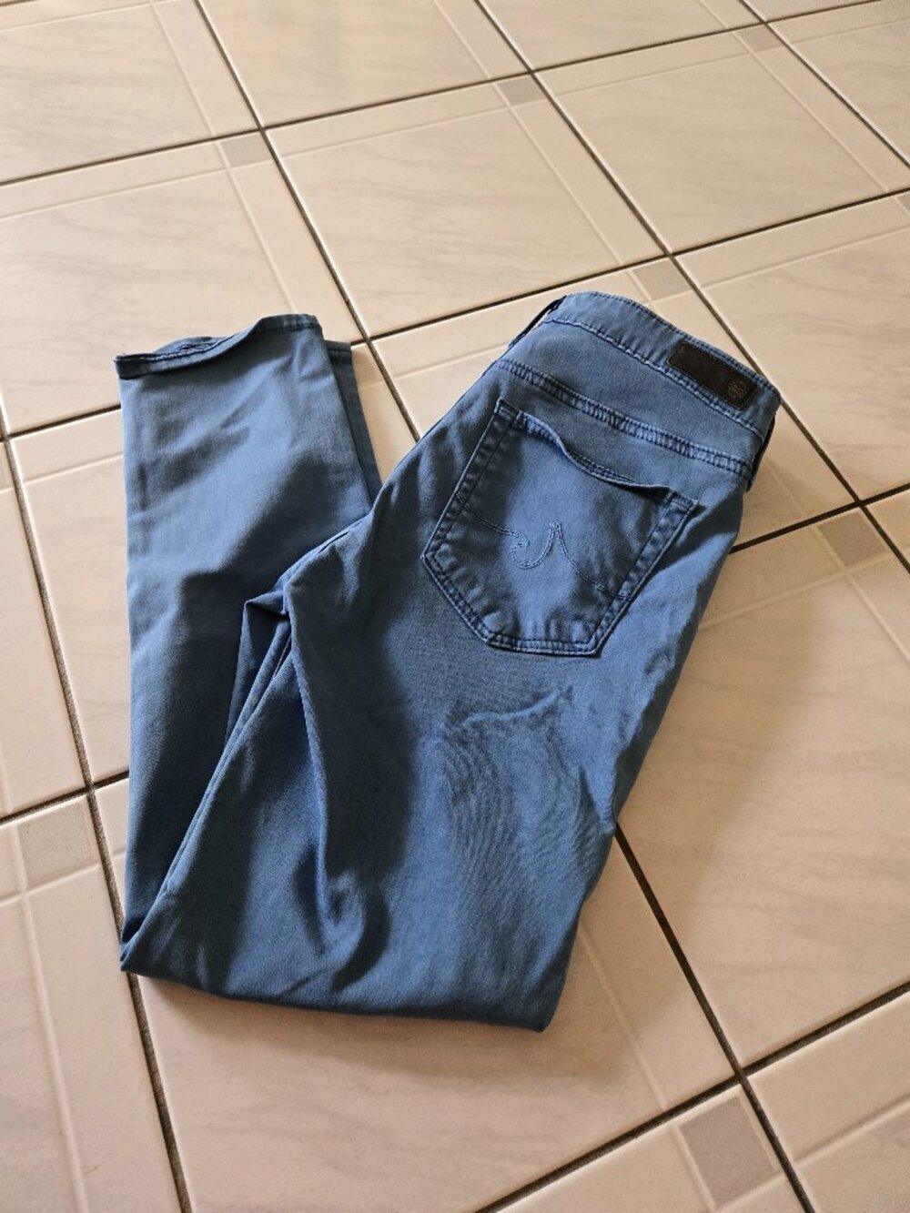 Adriano Goldschmied Prima Cigarette Crop Jeans Blue Twill 26